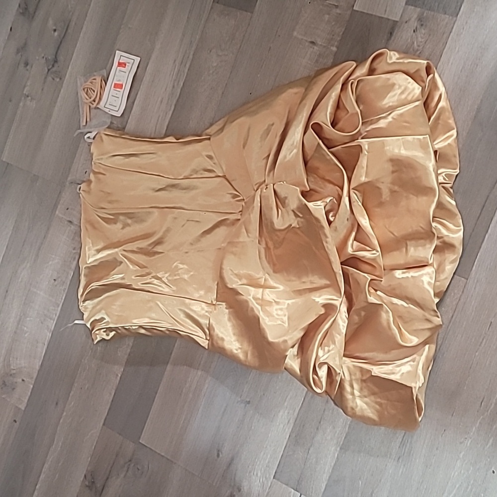 NWT Fiesta Strapless Gold Dress Size XL Evening Prom Homecoming - Picture 2 of 5